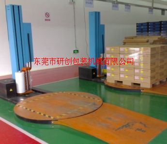 自动薄膜缠绕机 东莞圆筒型缠绕机全自动封箱机